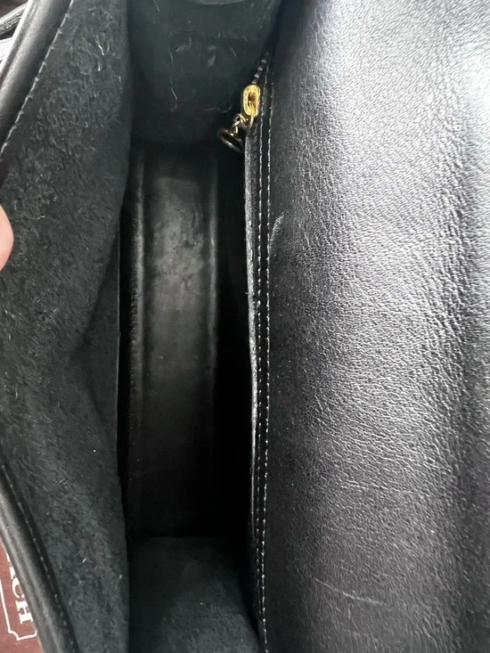 *Never Used* Vintage Coach Court Bag - Black Leather - 9870 - Picture 4 of 9